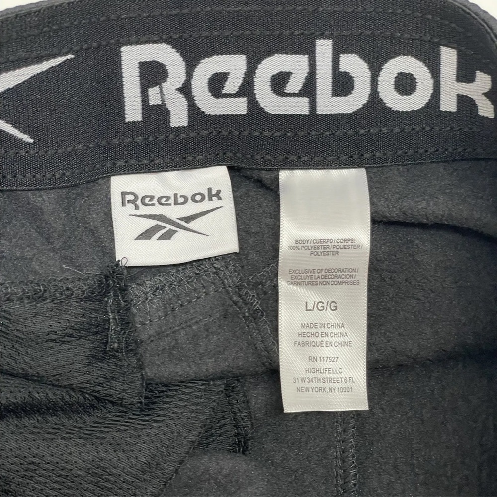 NEW Reebok Men's SLIM Fit Foul Line Pants Joggers Size L Black Heather MSRP $70 - Picture 5 of 11
